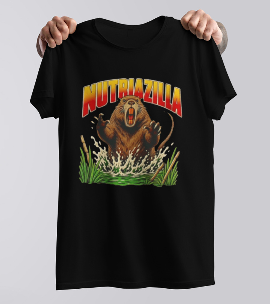 Nutriazilla Giant Nutria Emerging From Water T-Shirt