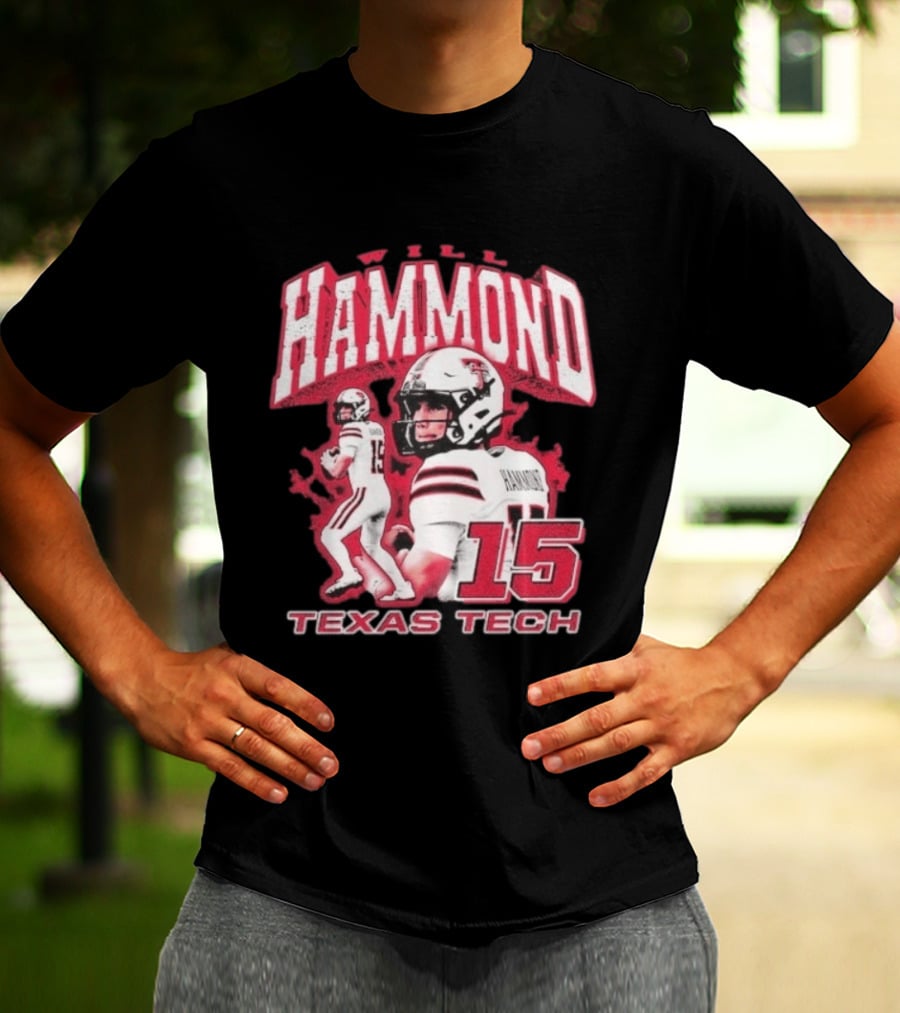 William Hammond Texas Tech Red Raiders Football 15 T-Shirt