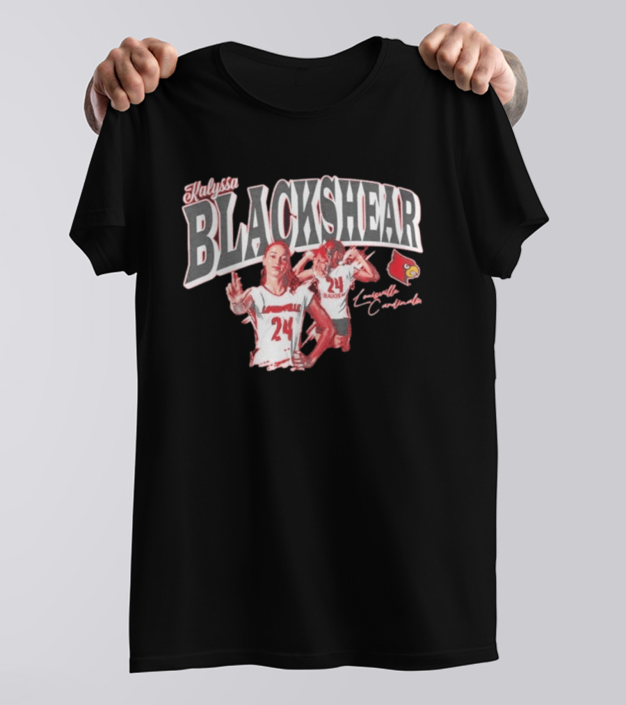 Kalyssa Blackshear Louisville Cardinals 24 Paintbrush T-Shirt