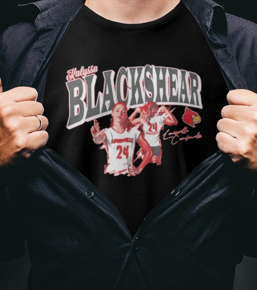 Kalyssa Blackshear Louisville Cardinals 24 Paintbrush T-Shirt