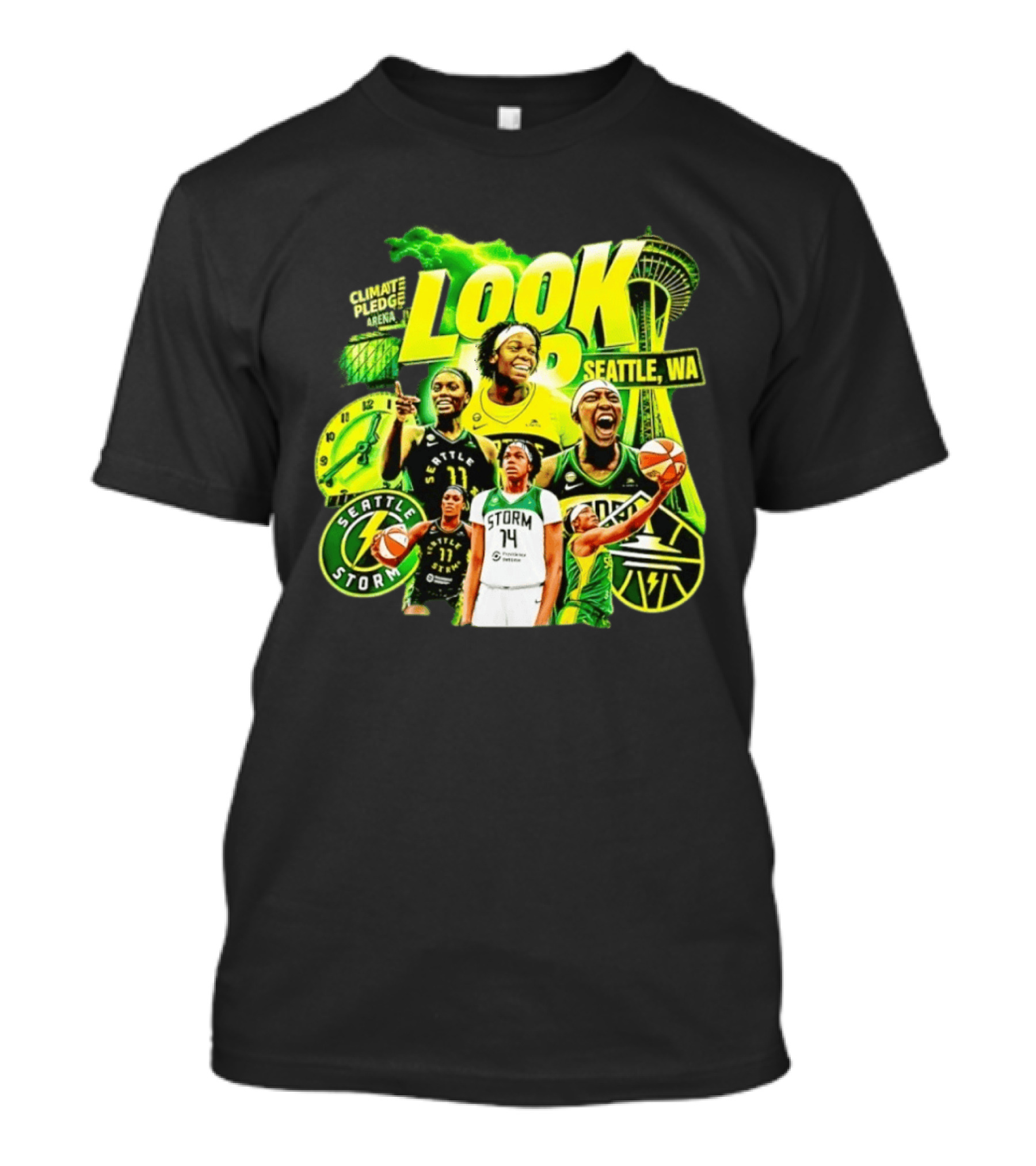Seattle Storm Basketball Look Up Climate Pledge Arena Seattle WA T-Shirt
