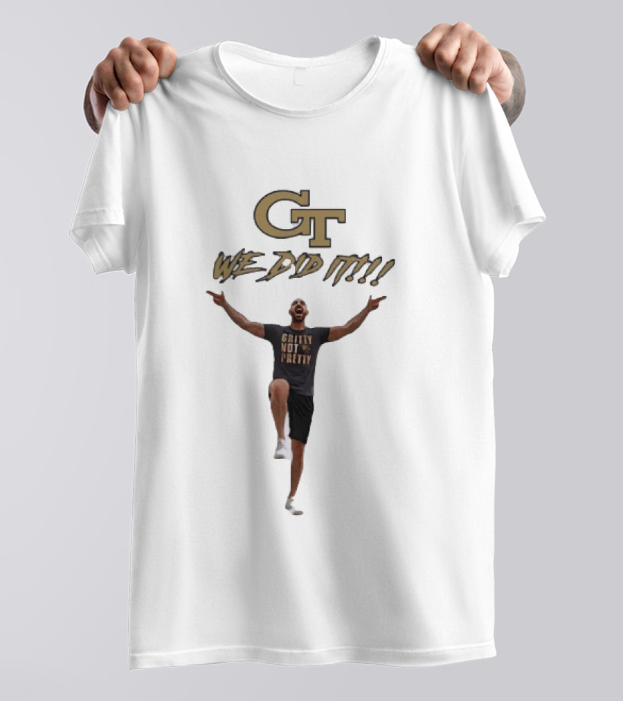 Georgia Tech GT We Did It Gritty Not Pretty Celebration T-Shirt