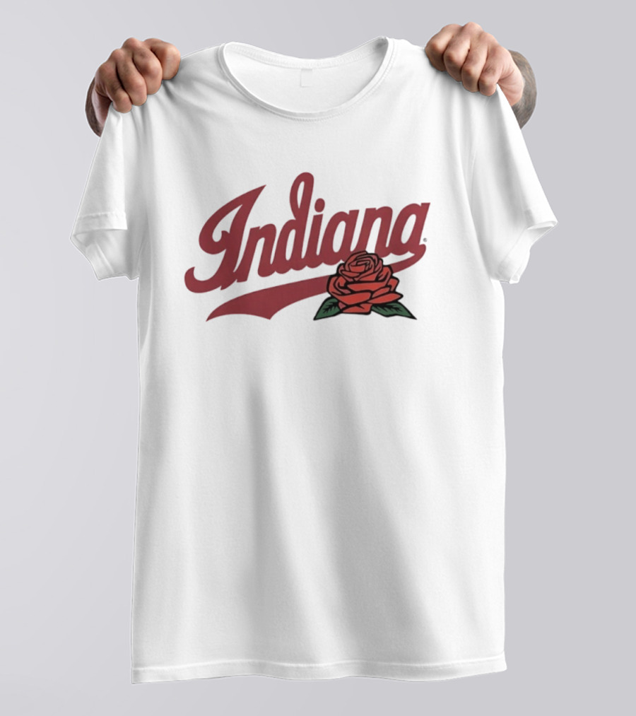 Indiana Rose University College Hoosiers Vintage Floral Script T-Shirt