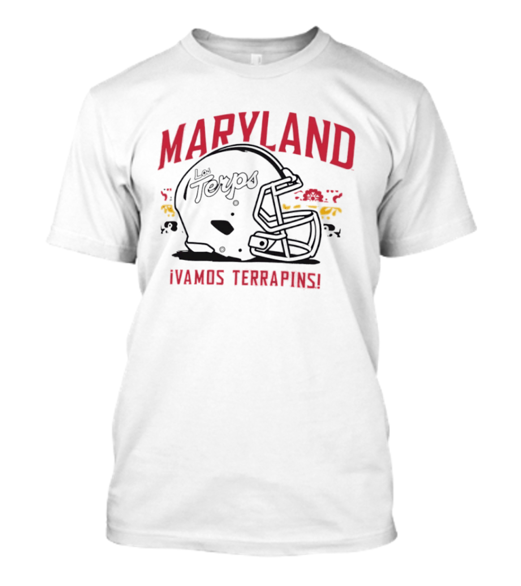 Maryland Terrapins Los Terps Ivamos Terrapins Helmet T-Shirt