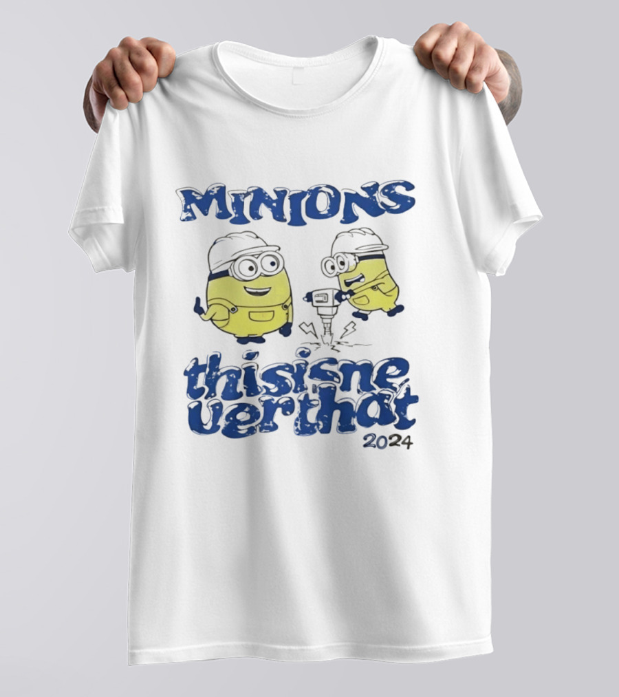 Minions Thisisneverthat 2024 Drilling Fun Collaboration T-Shirt