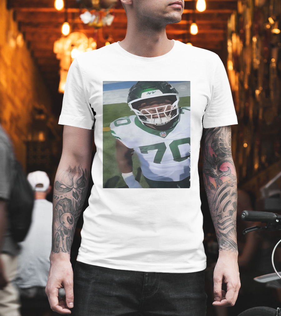 New York Jets Number 70 Football Player NFL Jersey T-Shirt