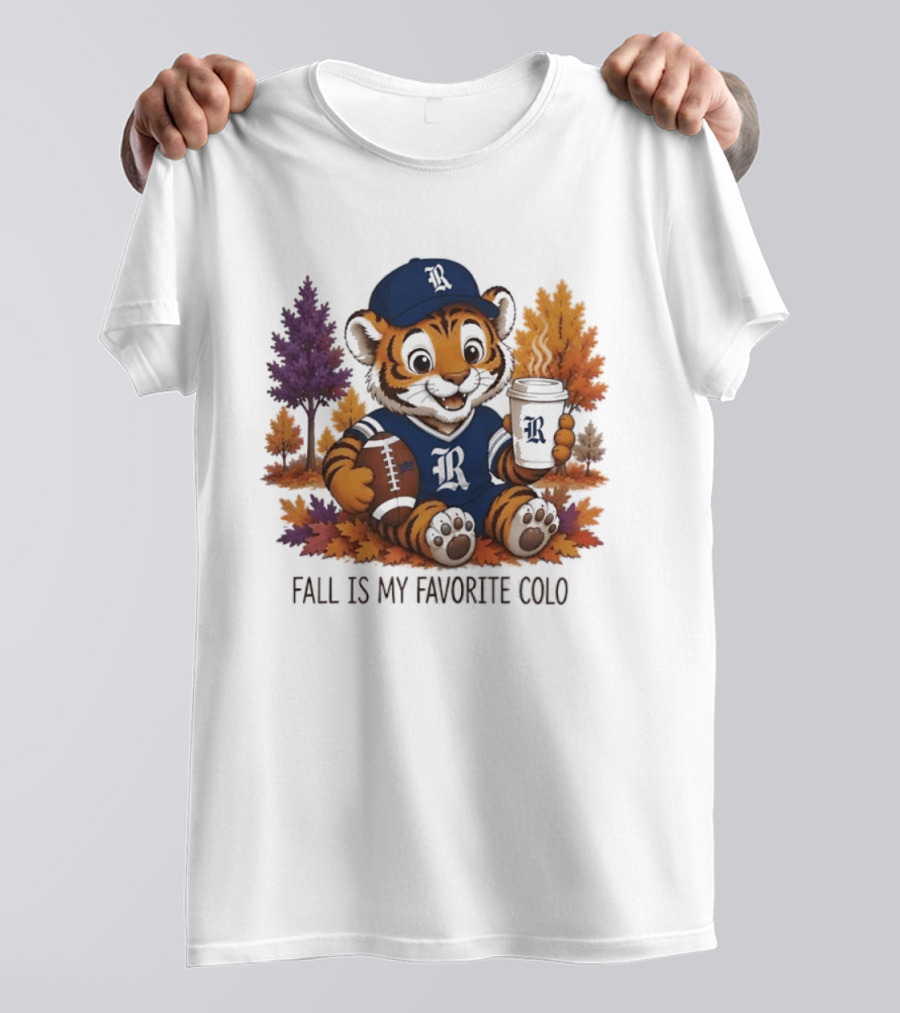 R Tiger Football Fall Is My Favorite Color Autumn Leaves T-Shirt