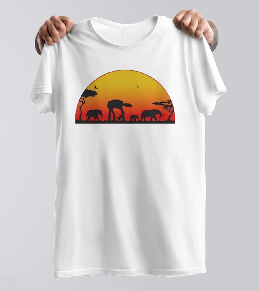Star Wars AT AT Walker African Savanna Sunset T-Shirt