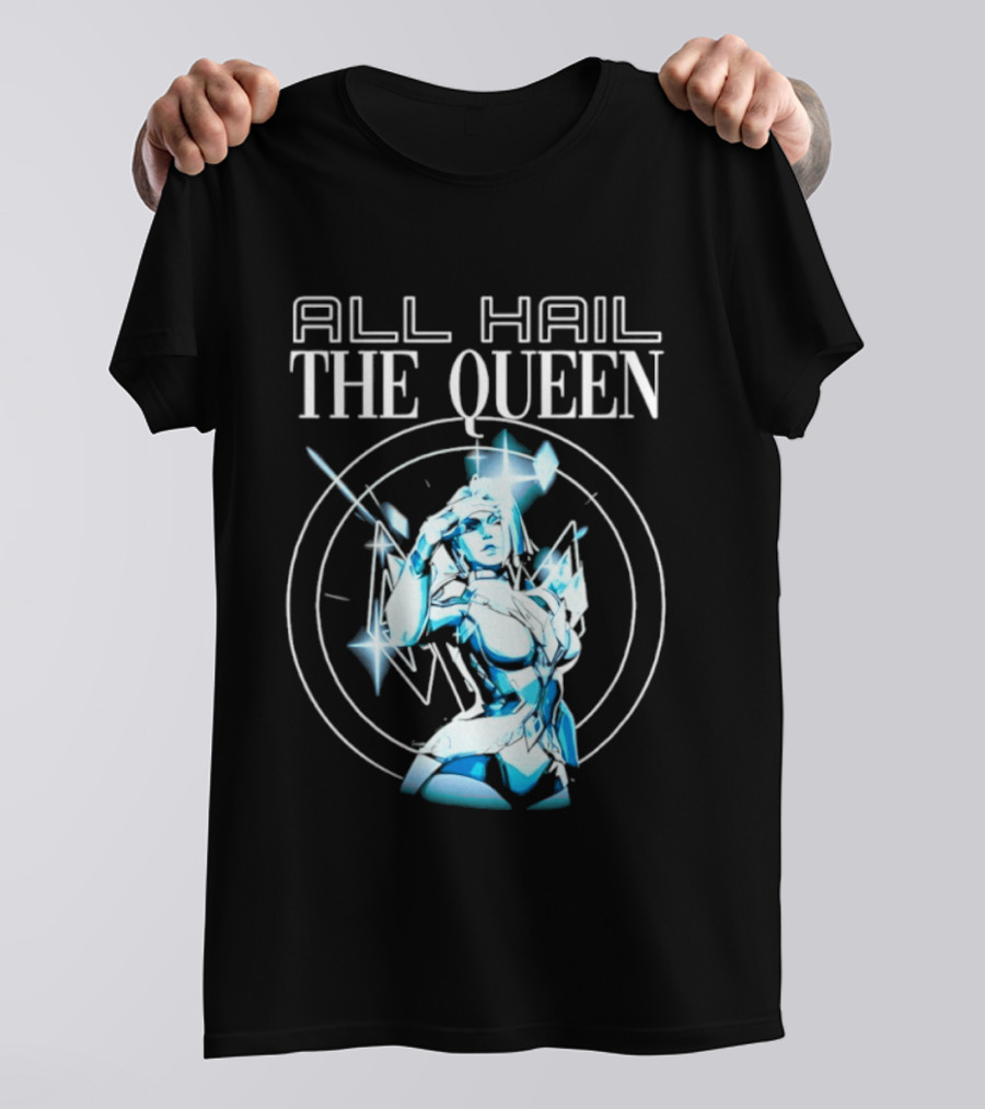 All Hail The Queen Crystal Warrior Fantasy Magic T-Shirt