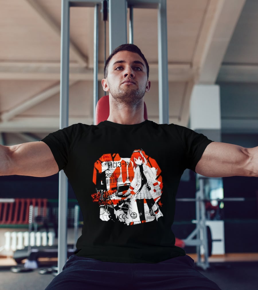 Anime Girl Broadcast Ret Cyberpunk Aesthetic Red Neon T-Shirt