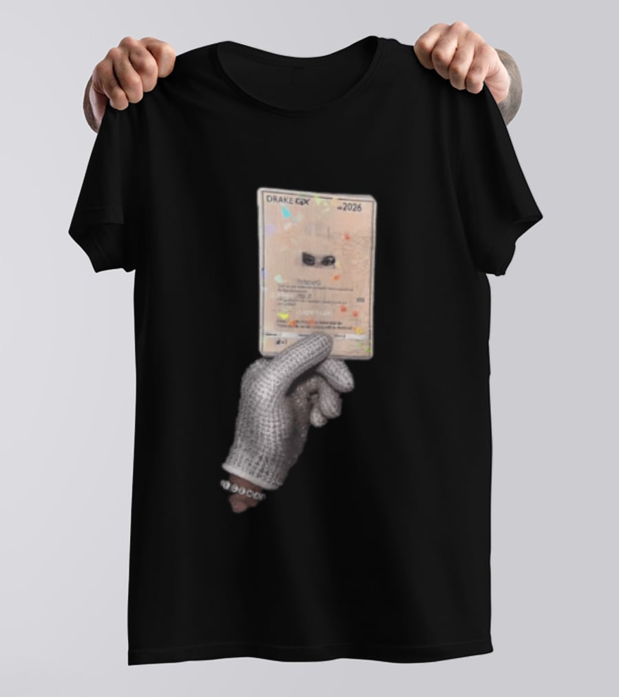 Drake GX 2026 Habibti 100 Rhinestone Glove Holding Trading Card T-Shirt