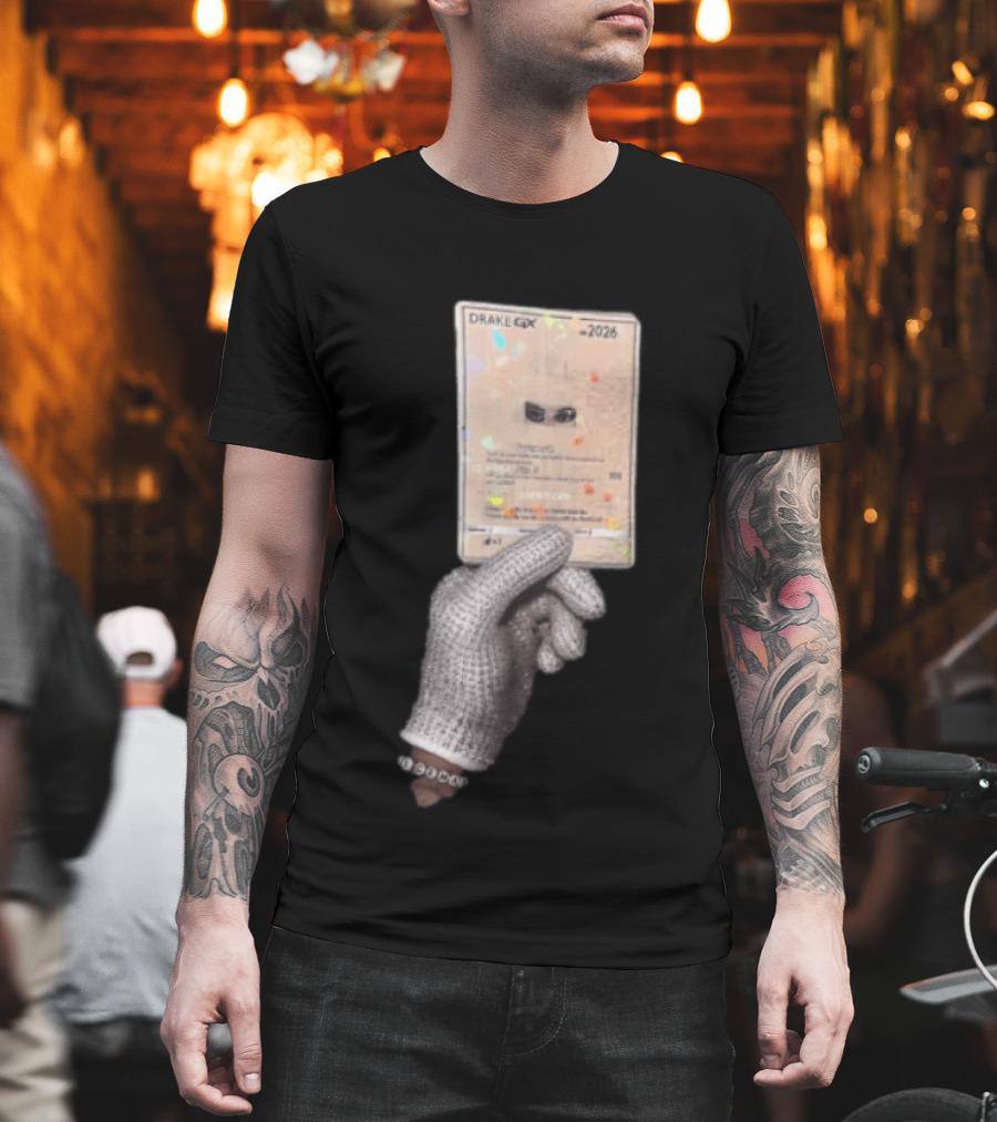 Drake GX 2026 Habibti 100 Rhinestone Glove Holding Trading Card T-Shirt