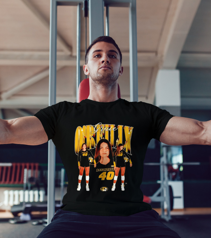 Grace O'Reilly Mizzou Volleyball 40 Golden Tigers T-Shirt