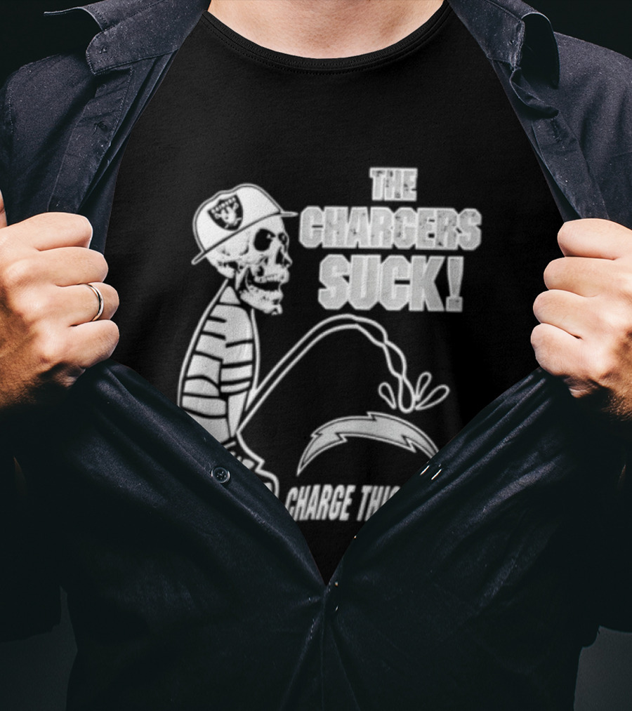 Las Vegas Raiders Versus Los Angeles Chargers Rivalry The Chargers Suck Charge This Bolt T-Shirt