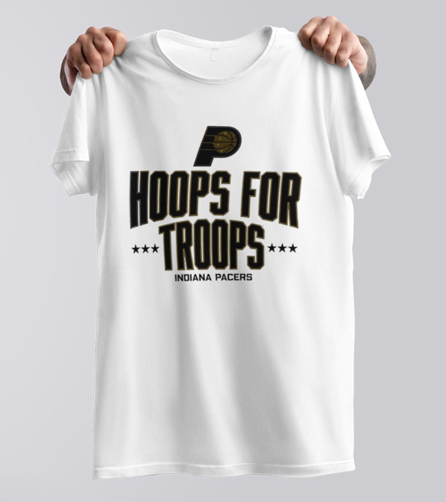 Indiana Pacers Hoops For Troops NBA 2025 T-Shirt