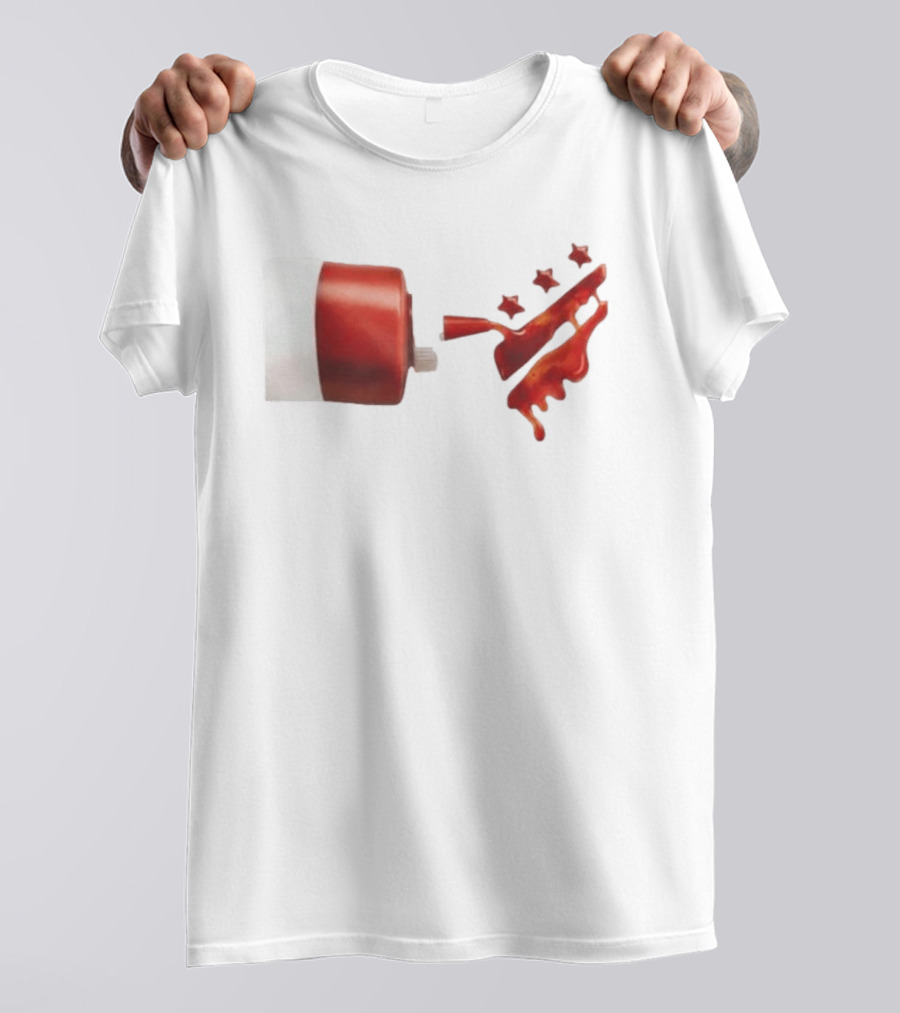 Ketchup Bottle With Three Star Splat Rating T-Shirt