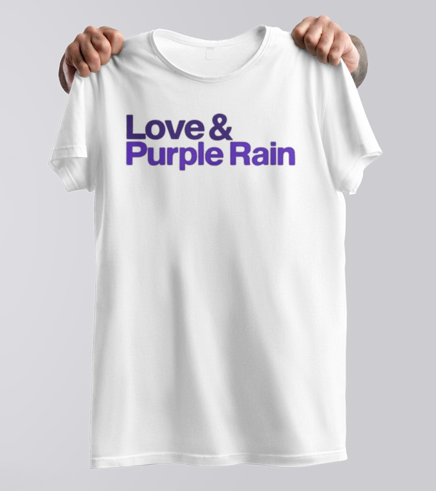Minnesota Vikings Love Peace Purple Rain T-Shirt
