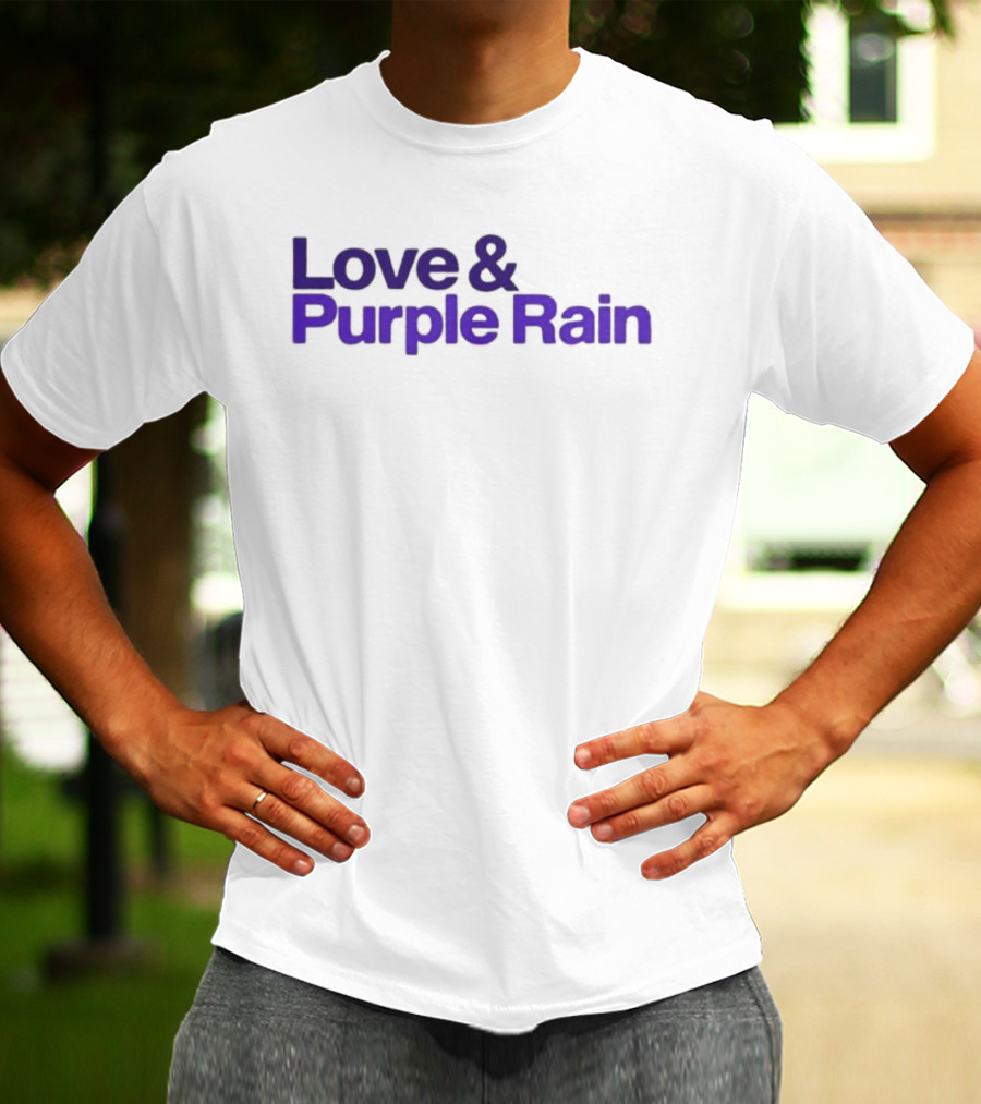 Minnesota Vikings Love Peace Purple Rain T-Shirt