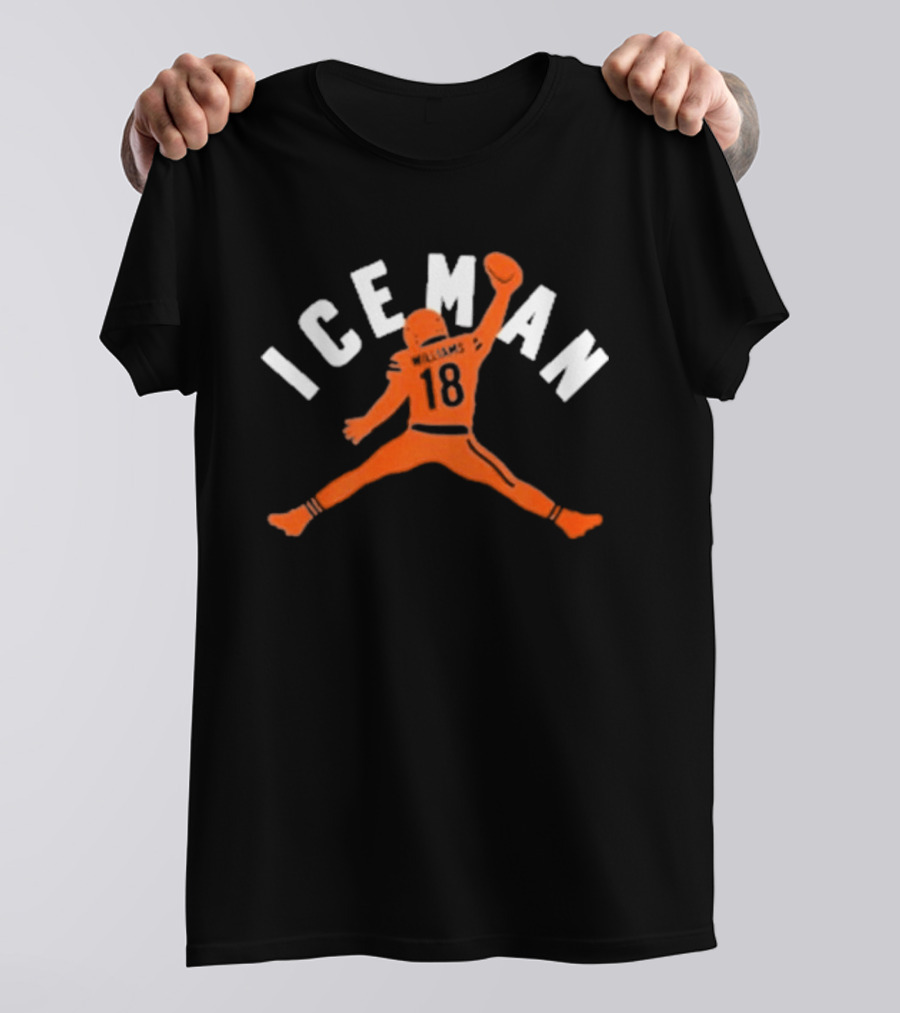 Caleb Williams Jump Iceman Chicago Football 18 T-Shirt