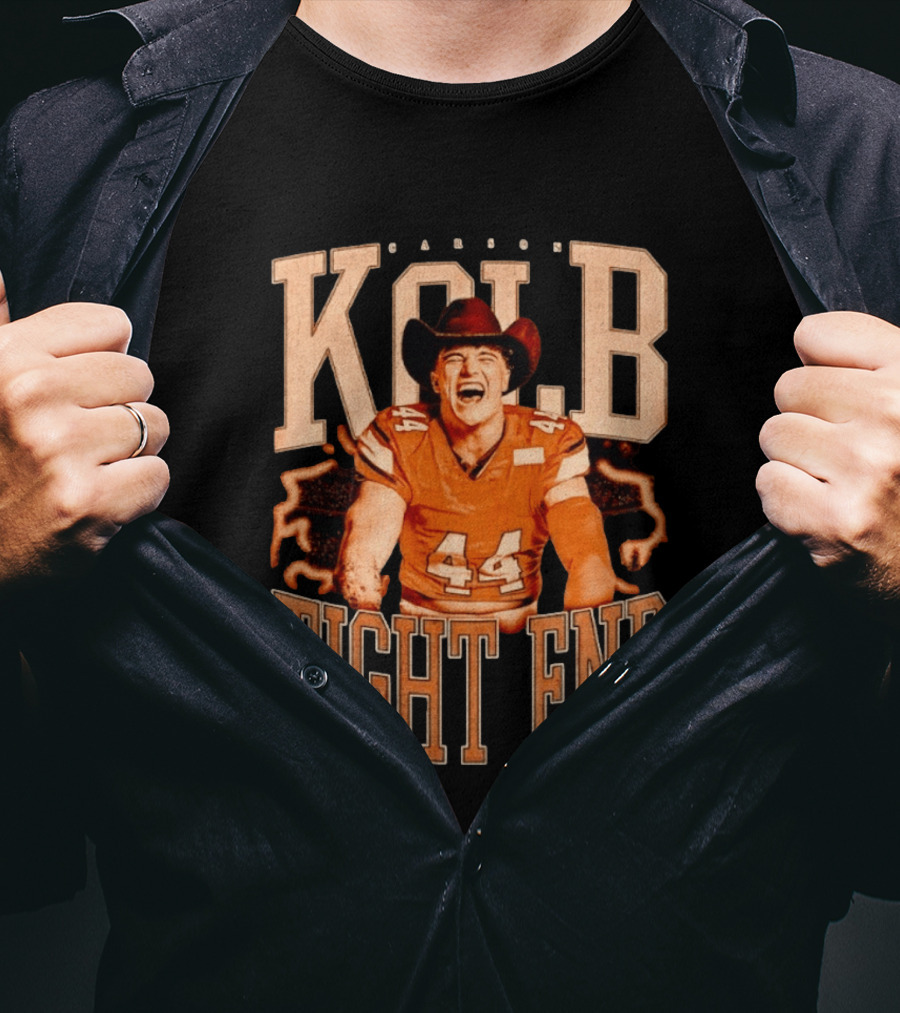 Carson Kolb 44 Cowboy Hat Football Player Tight End T-Shirt