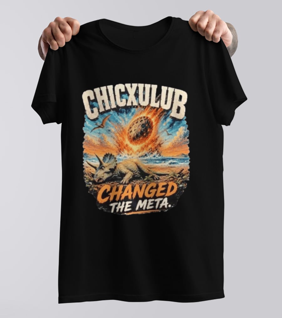 Chicxulub Asteroid Impact Dinosaur Triceratops Extinction Event T-Shirt