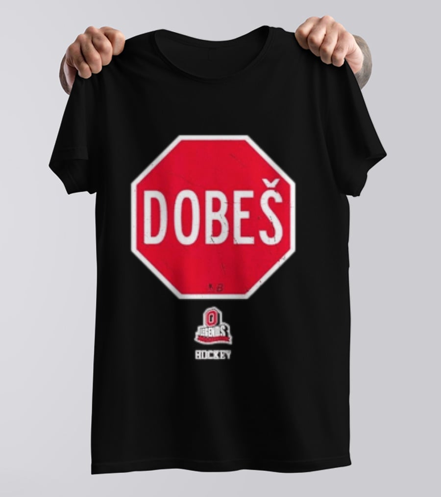 Ohio State Buckeyes Jakub Dobes Stop Sign T-Shirt