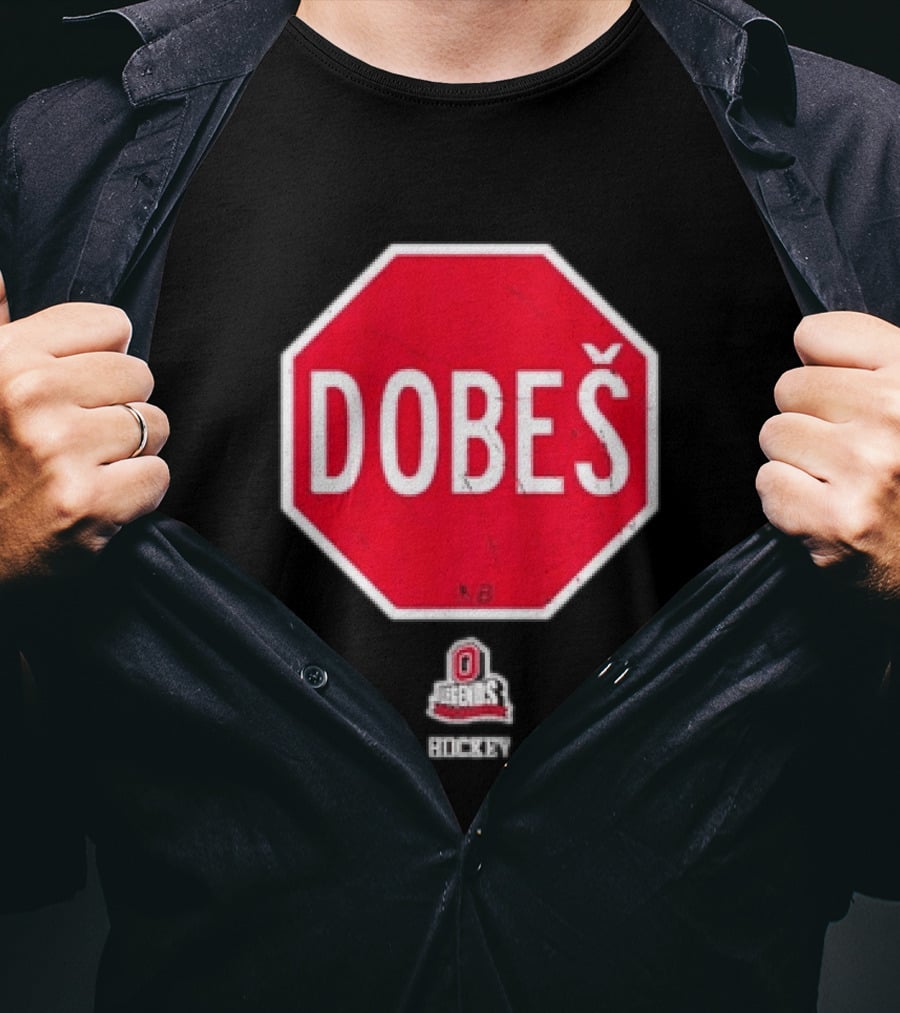 Ohio State Buckeyes Jakub Dobes Stop Sign T-Shirt