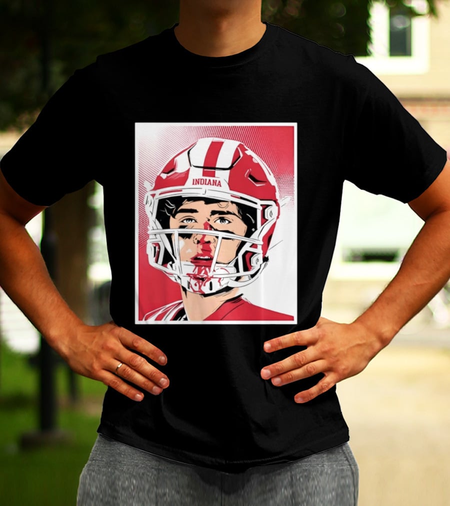 Josh Hoover Indiana Football Bloody Face Helmet T-Shirt