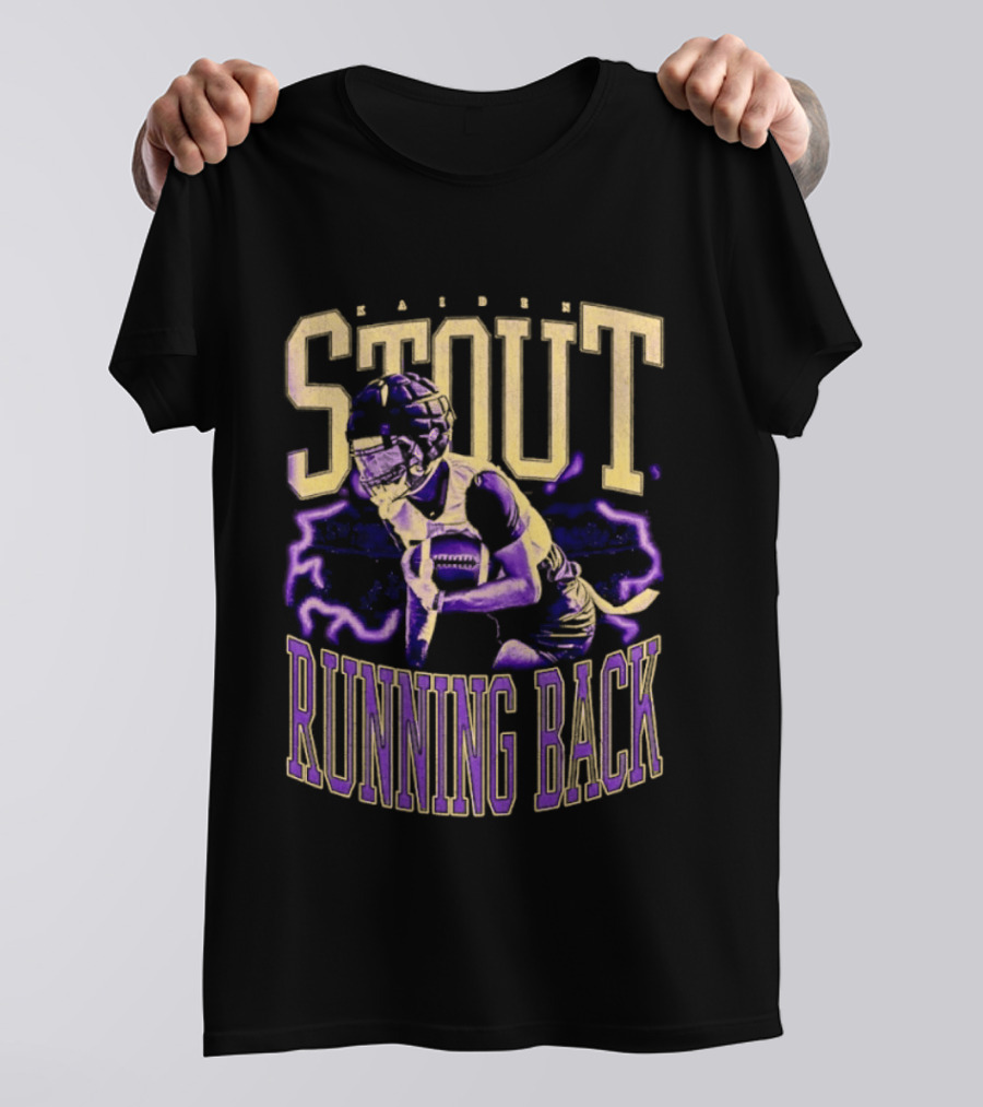 Stout Running Back Football Player T-Shirt