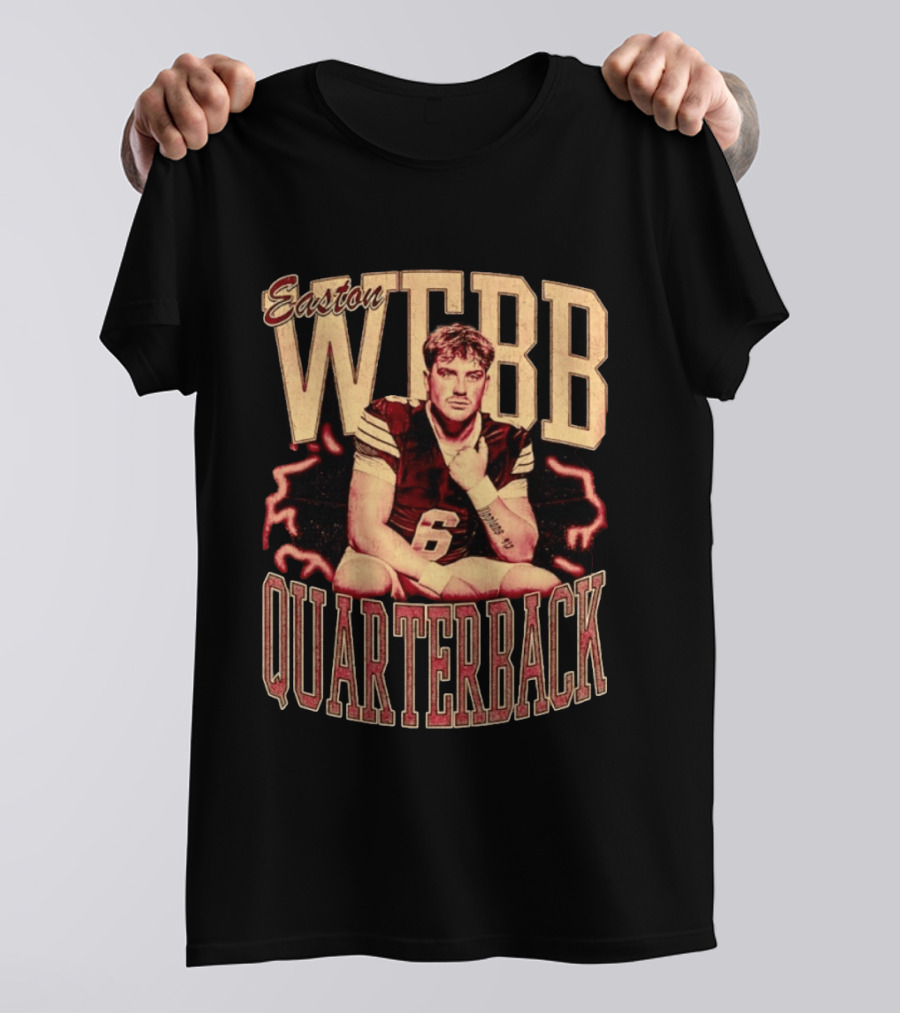 Easton WTBB 6 Quarterback Distressed Football T-Shirt