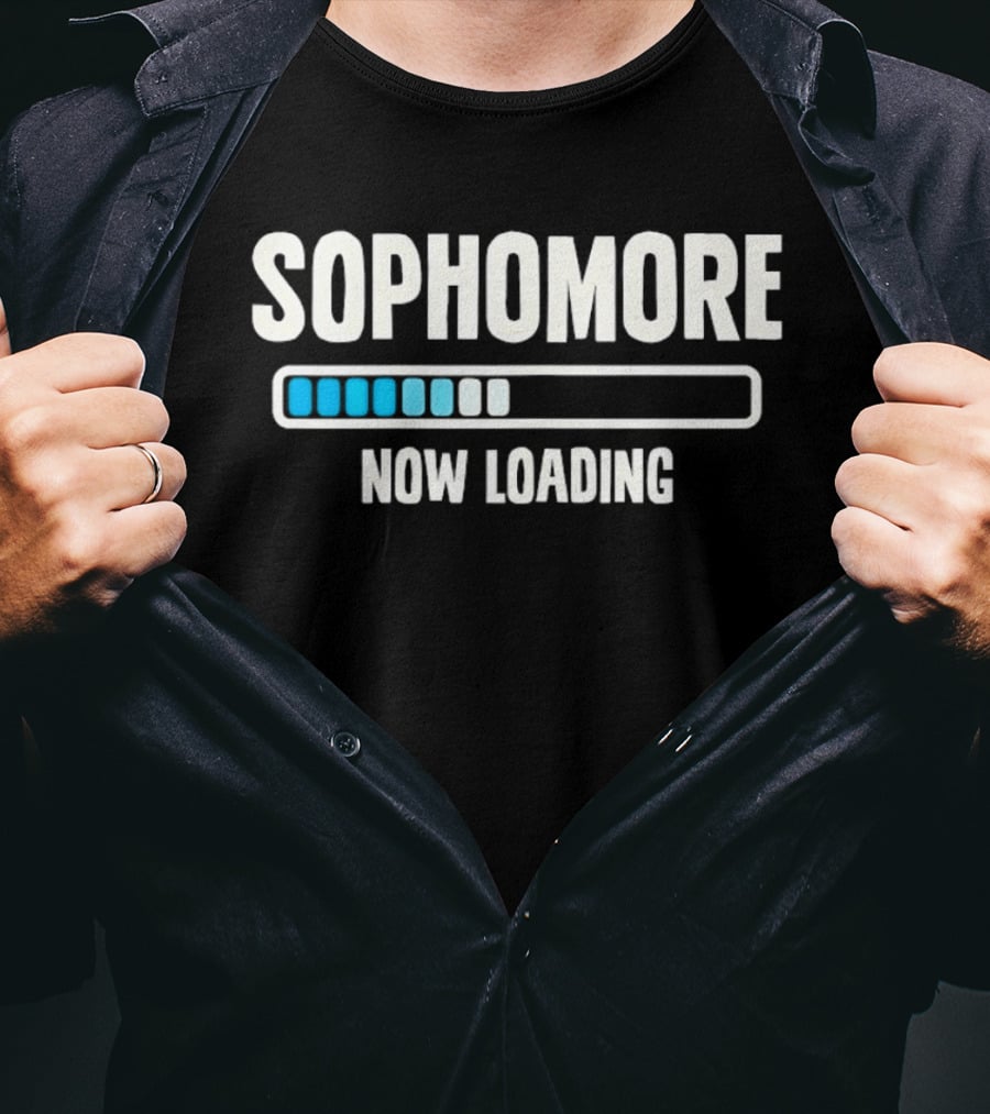 Sophomore Now Loading Back To School Student Progress Bar T-Shirt