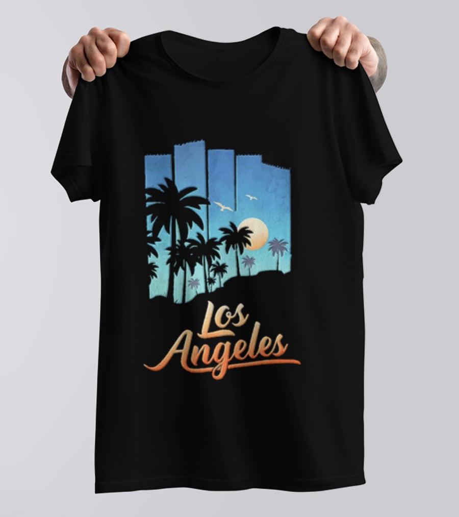 Los Angeles Sunset Palm Trees California T-Shirt
