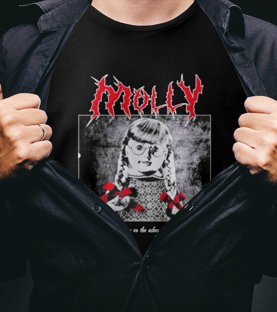 Molly Tap Dancing On The Ashes Of The Fallen Horror Doll Drawing T-Shirt