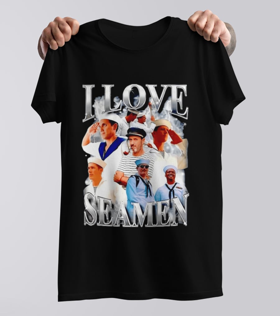 I Love Seamen Sailor Aesthetic Navy Nautical T-Shirt
