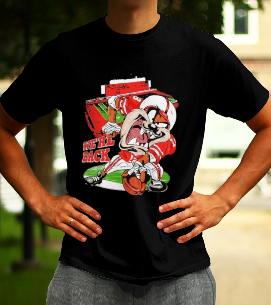 Taz Nebraska Cornhuskers We're Back Memorial Stadium Football T-Shirt