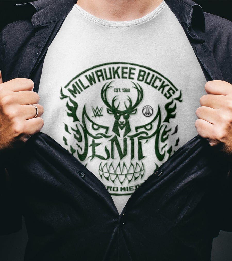 Cero Miedo Milwaukee Bucks Est 1968 Venom Tattoo T-Shirt