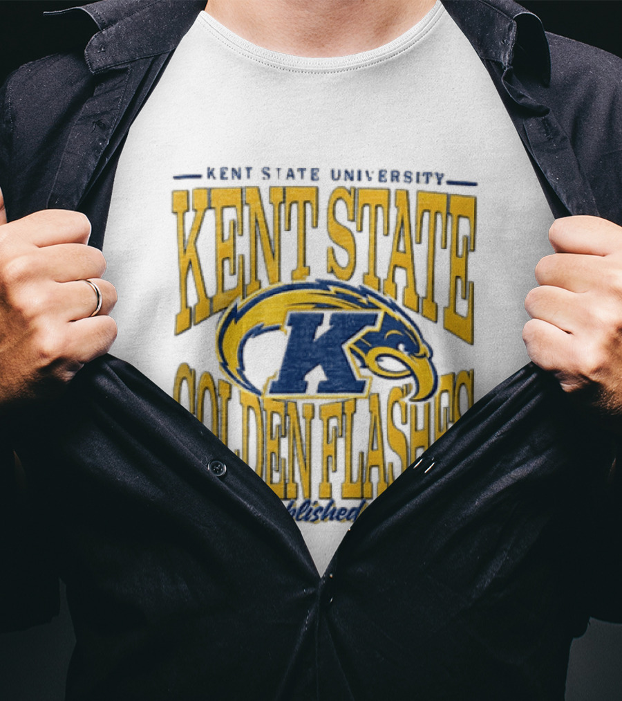 Kent State University Golden Flashes 1910 Blue Yellow Eagle T-Shirt