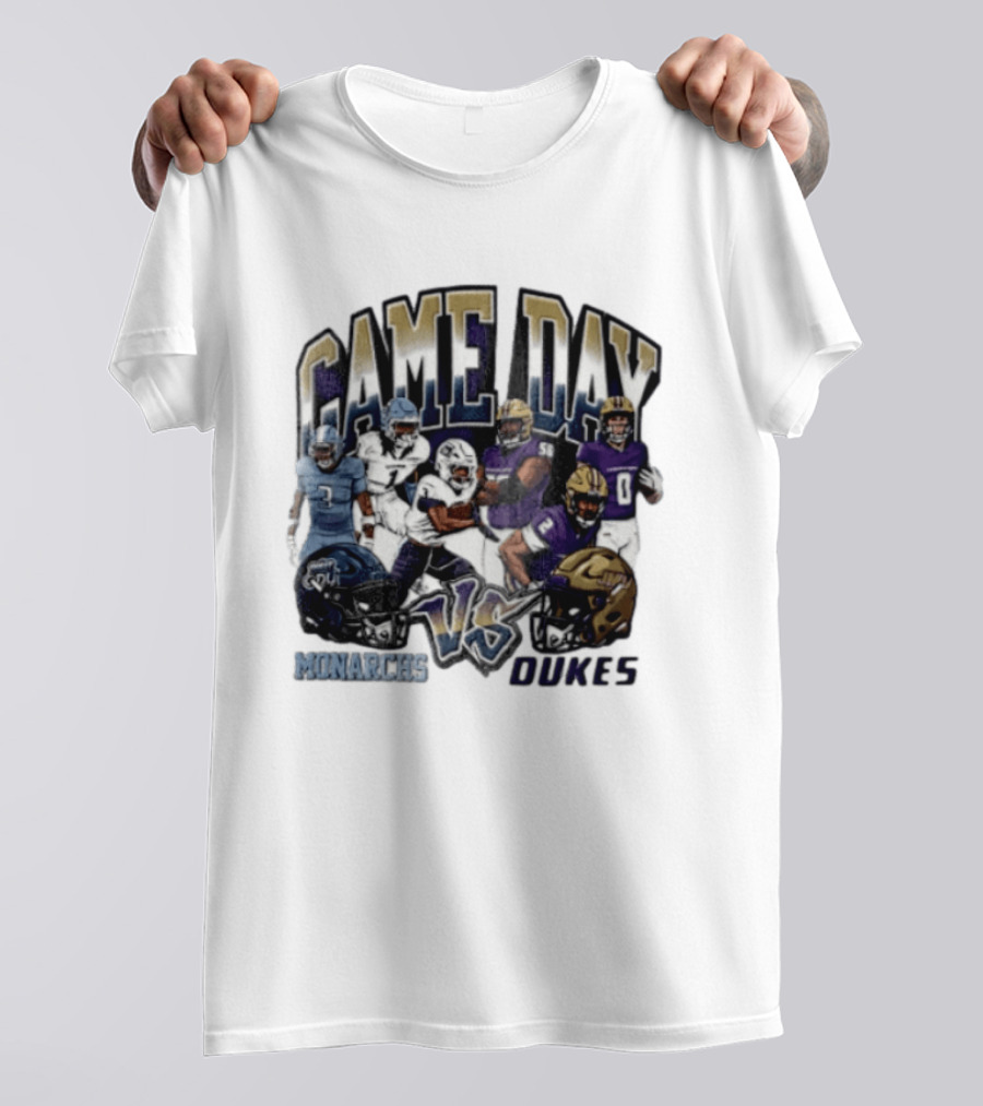 Old Dominion Monarchs Game Day Vs James Madison Dukes NCAA 2026 T-Shirt