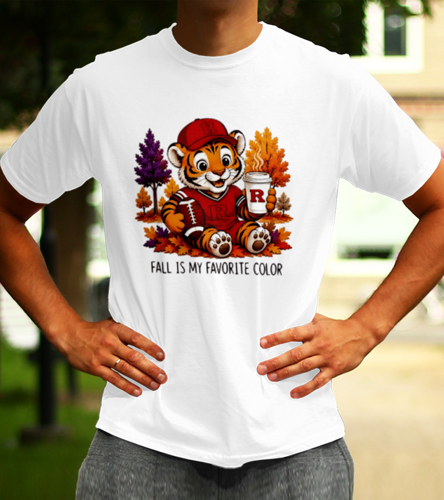 Rutgers Scarlet Knights Fall Is My Favorite Color Tiger Football 2026 T-Shirt