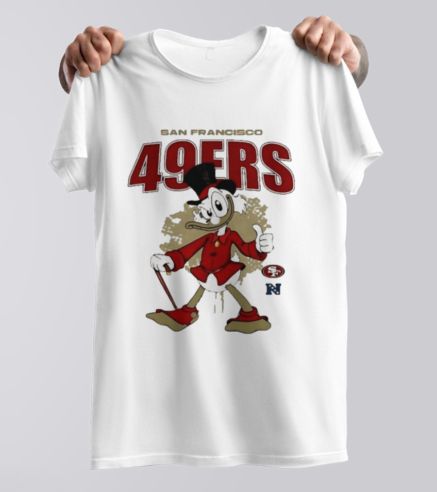San Francisco 49ers Scrooge McDuck Crossover NFL Collaboration T-Shirt