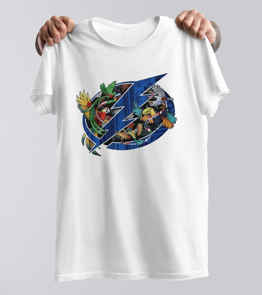Tampa Bay Lightning NHL Tropical Birds Parrot Toucan Floridian T-Shirt