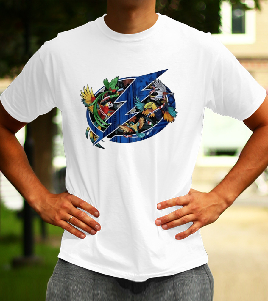 Tampa Bay Lightning NHL Tropical Birds Parrot Toucan Floridian T-Shirt
