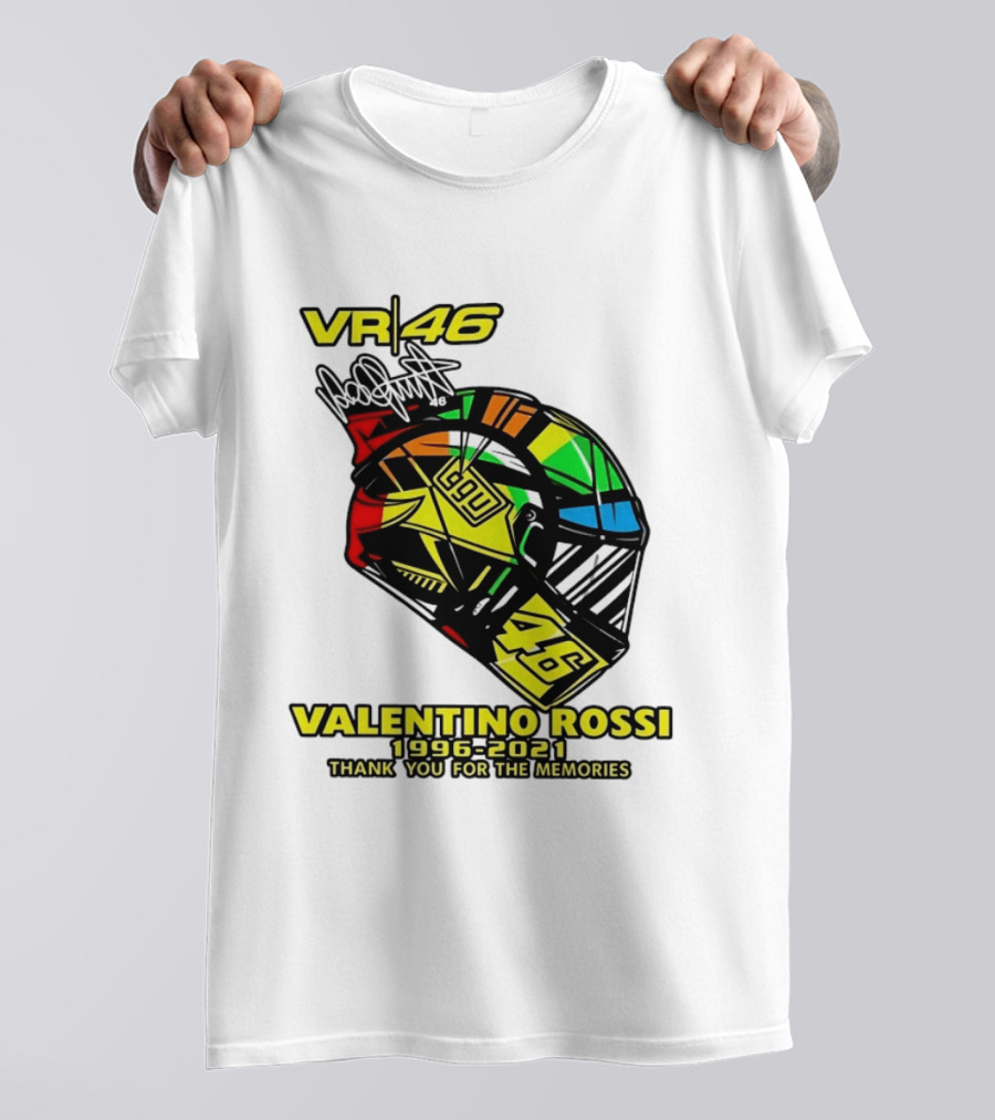 Valentino Rossi VR46 1996 2021 Thank You For The Memories Helmet T-Shirt