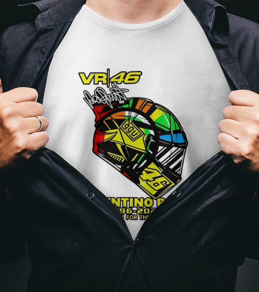Valentino Rossi VR46 1996 2021 Thank You For The Memories Helmet T-Shirt
