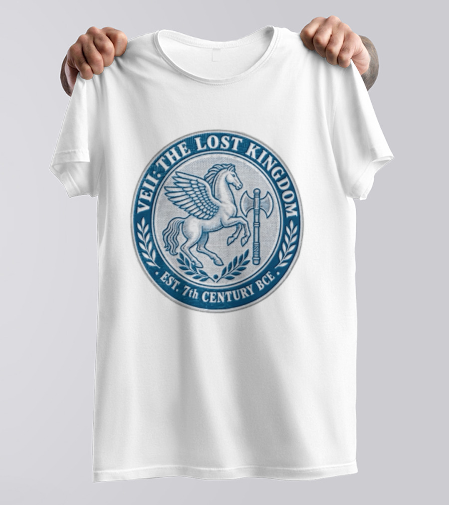 Veii The Lost Kingdom Est. 7th Century BCE Pegasus Horse Battle Axe T-Shirt