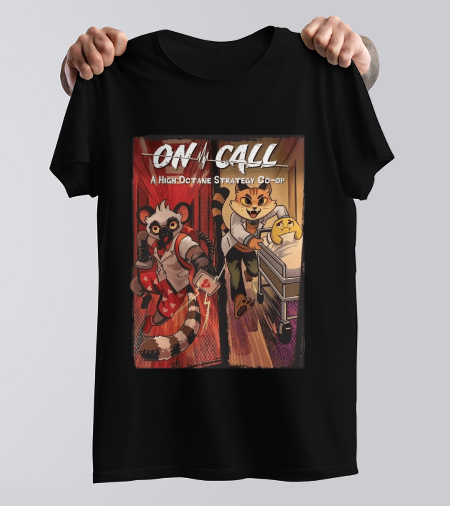 On Call A High Octane Strategy Co Op Lemur And Cat Doctors In Action T-Shirt