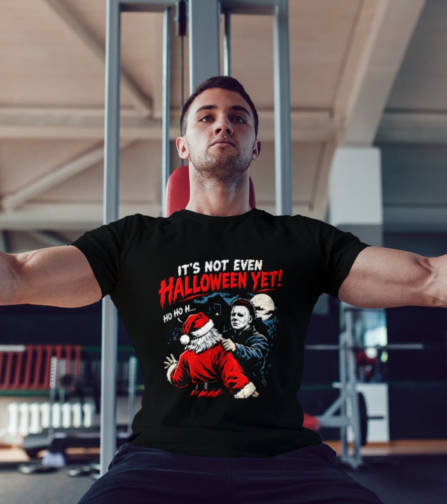 Cincinnati Bengals Michael Myers Santa Claus It's Not Even Halloween Yet Ho Ho H T-Shirt