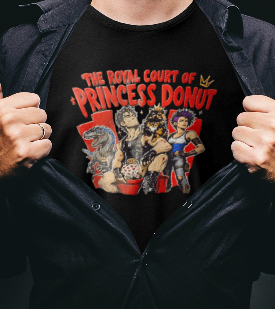 Dungeon Crawler Carl The Royal Court Of Princess Donut Man Cat Dinosaur Woman T-Shirt
