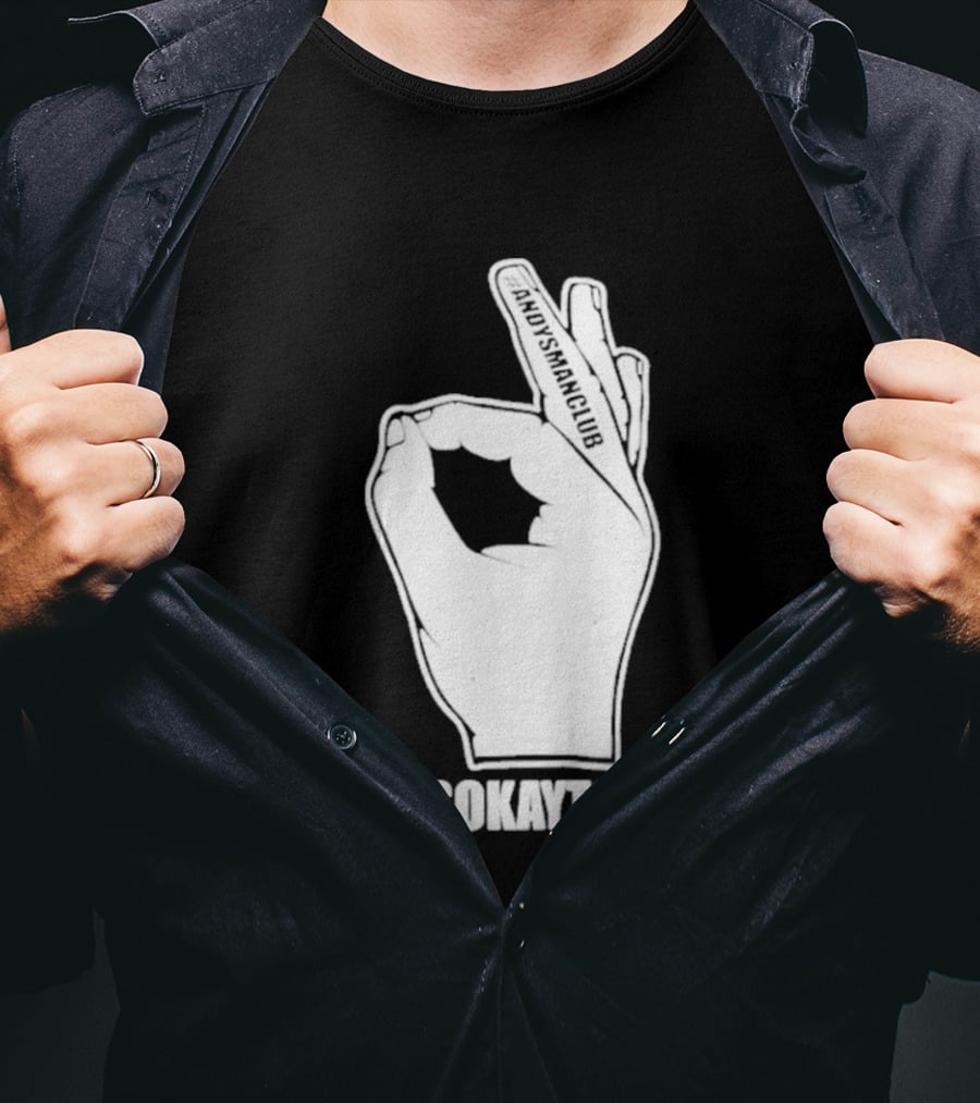 Andysmanclub Itsokaytotalk It's Okay To Talk Hand Gesture T-Shirt