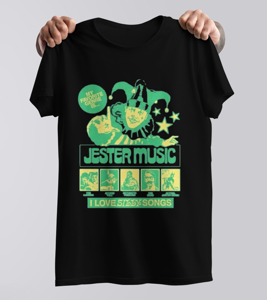 Jester Music My Favorite Genre Is The Garden Jethro Tull Return To Forever The Dead I Love Silly Songs T-Shirt
